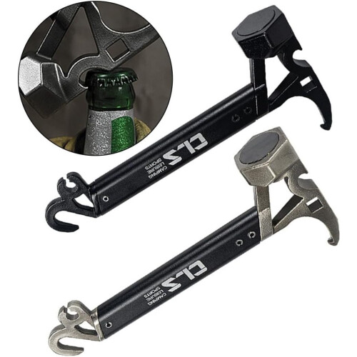 Efficient Camping Solution Dual Functionality Stainless Steel Hammer For Nails & Bottles (Black) Portable Tool Camping 1