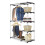 Whitmor Whitmor Double Rod Freestanding Closet Organizer Silver 1