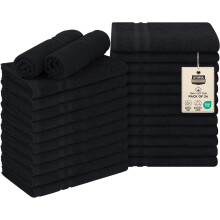 Utopia Towels Cotton Bleach Proof szalontrlkzo 16 x 27 hvelyk Bleach Safe Gym 100% Cotton Kztrlo 24 csomag fekete