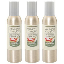 Yankee Candle Spray deodorante concentrato per ambienti, elimina odori per casa e bagno, biscotto di Natale, 1,5 oz (confezione da 3)