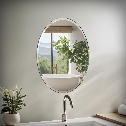 Gatco Gatco biselado Easy Mount Mirror 26.5 """" H x 19.5 """" W Silver