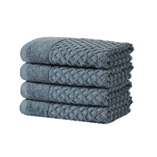 Great Bay Home Blauwe Badhanddoeken - 100% Katoen 4 Pack 54x27 Badhanddoekenset - Absorberende Duurzame Sneldrogende Handdoeken voor Badkamer (Blauw)