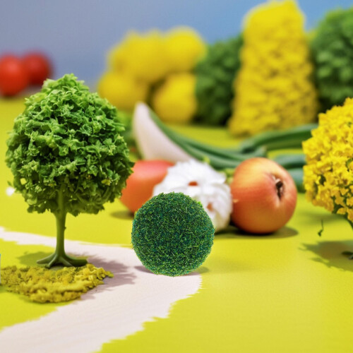 5 Unidades Bolas De Grama Artificial Para Miniaturas E Cenários DIY 2