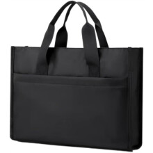 Briefcase for Men Business Handheld Briefcase Data Storage Bag for Work Noir 39x7x30cm