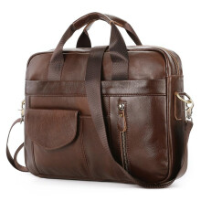 Briefcase For Men Leather Briefcase Shoulder Bag Crossbody Bag For Work 40x28x7 Cm Set Of 2