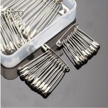 Safety Pins 3 Sizes - 100 Pcs - Nickel-Plated Steel Silver - Rust-Resistant - For Clothes Sewing Crafts Hang Tags