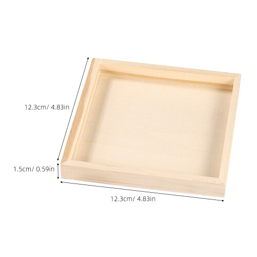 25 Stk. Holz Tabletts Quadratisch Puzzle Boxen 1