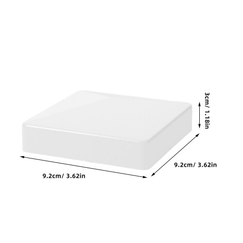 6 Pièces Bouchons De Poteau En Vinyle , PVC Pyramidal 3,5 X 3,5 2