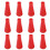 Soft Rubber Target 12-Piece Set For Game Practice, Elastic And Flexible, Red 1