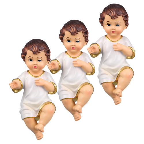 3Pcs Mini De Jesus Resina Para Decoração Religiosa