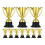 10 Unidades Troféu Mini Plástico Com Base Preta 1