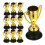 10 Unidades Troféu Mini Plástico Com Base Preta 9