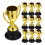 10 Unidades Troféu Mini Plástico Com Base Preta 7