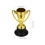 10 Unidades Troféu Mini Plástico Com Base Preta 2