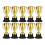 10 Unidades Troféu Mini Plástico Com Base Preta 8