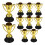 10 Unidades Troféu Mini Plástico Com Base Preta 11