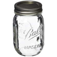 Bicchiere a sfera 389579 Pint Regular Mouth Mason 2 Count (confezione da 1) Trasparente