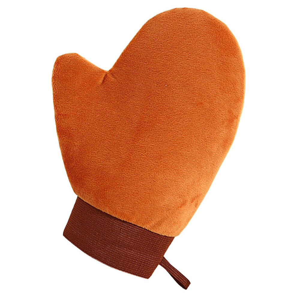 Brown Tan Mitt Back Lotion Applicator, Portable Tanning Massage Mitt, For Men And Women, Sensitive Skin,