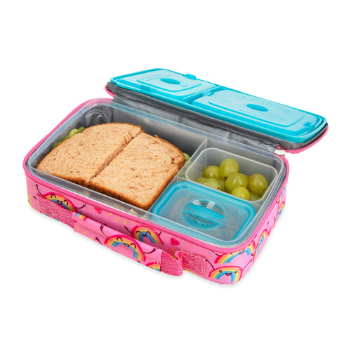 Nuby Nuby Lunchbox Isolato per Bambine - 3+ Anni - Arcobaleni Rosa