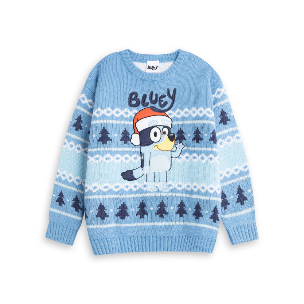 Bluey Boys Blue Y Christmas Jumper (S )