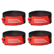 Bike Ankle Leg Strap Elastic Adjustable Cycling Ankle Fastening Belt Red Set Of 4