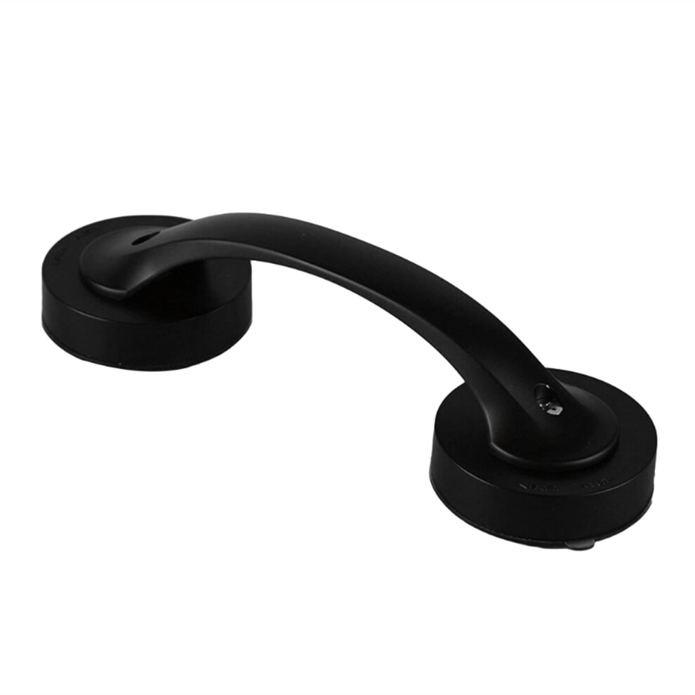 Black Bath Safety Handle Classic Suction Cup Handrail Anti-Slip Grip Grab Bar For Shower And Bathroom