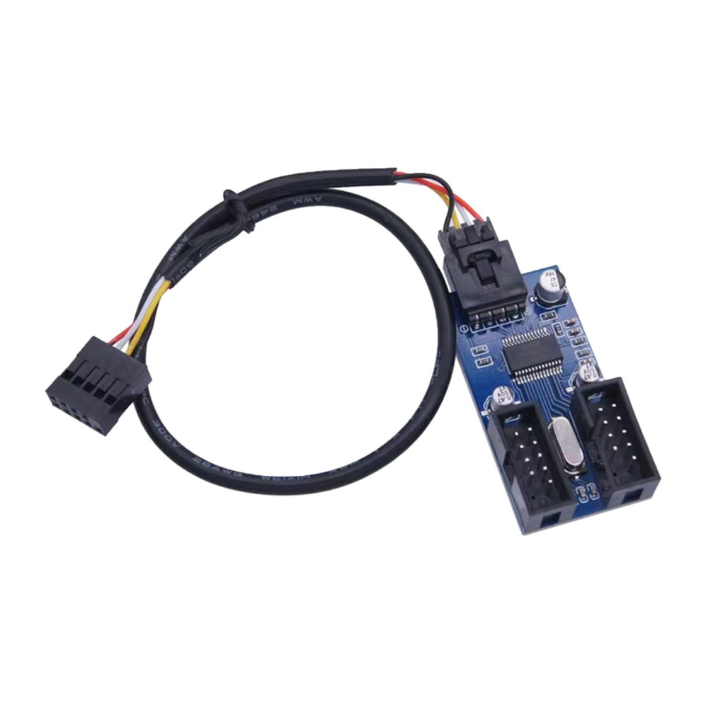 Usb Hub 9Pin Header Extension For Motherboards, Internal Usb Splitter 1 To 4 Ports, Compatible With 9Pin Usb Headers 9393856112920