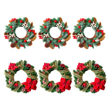 12 Pcs Christmas Window Clings: Pvc Wreath Stickers For Holiday Glass