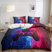 (Einzelbett) Gamer Bettbezug-Sets Gaming-Bettwäsche-Sets Videospiel-Spiel Bettdecke mit Kissenbezug
