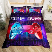 (225 x 225 cm) Gamepad-Bettwäscheset für Jungen, Kinder, Mädchen, Teenager, Gamer-Bettbezug, moderner