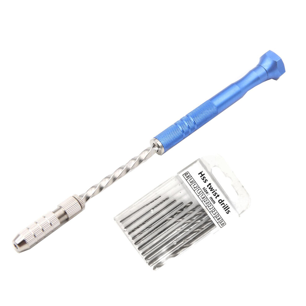 Twist Drill Bits Handheld Wood Tools Set Semi-Automatic Resin Keychain Jewelry Making Pin Kit 9084446212846