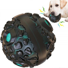 Dog Toy for Aggressive Chewers Bored Clean Teeth Rubber & ABS Double Layer Tough Squeak Dog Toy Interactive Dog Ball for Medium Large Dogs