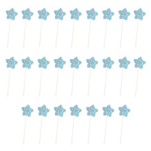 50Stk Glänzende Cake Toppers Für Geburtstagsfeier Mit Spießen