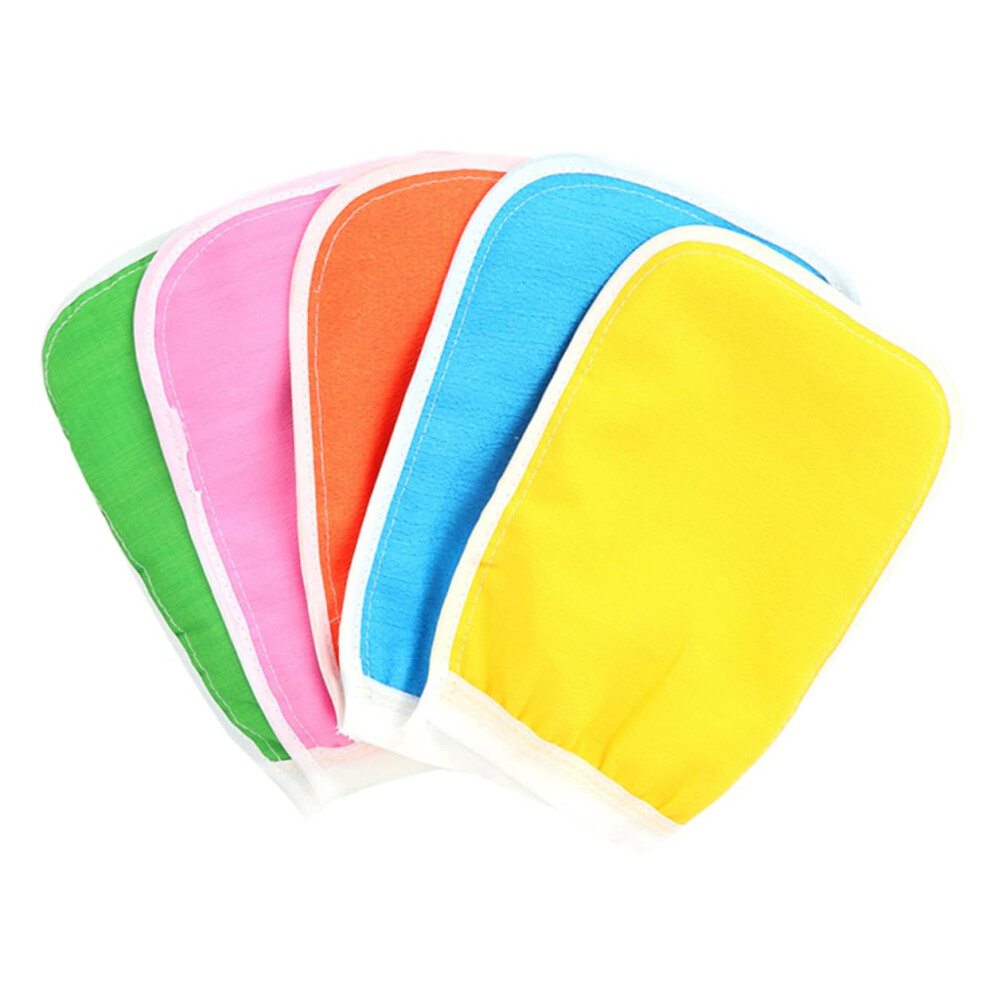 Bath Towel Exfoliating Gloves 10-Pack Shower Scrub Mitts Unisex Body Scrubber Random Color