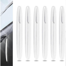 6 Pieces Car Anti-collision Strip, Auto Door Edge Protection Strips, Car Door Bumper Protector Suitable for All Vehicles - White