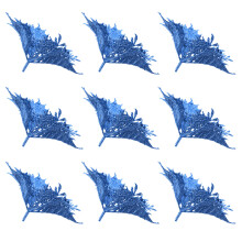 48Pcs Blue Xmas Pendant Simulated Flower Christmas Tree Hanging Decor