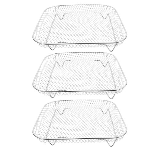 Set Rvs Airfryer Rekje Grillaccessoire Stapelbaar