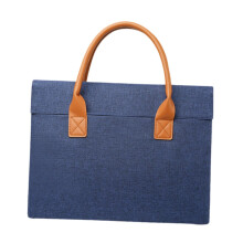 Men Women Briefcase Lightweight Waterproof Notebook Bag 38x29x4 cm Blue Unisex