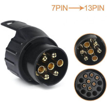 trailer Adapter Plug, Universal Accessories, Waterproof 7 Pin To 13 Pin Towing Adapter Compatible with Car And Truck