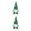 2Pcs Cloth St. Patrick's Day Dwarf Dolls Table Decor 3