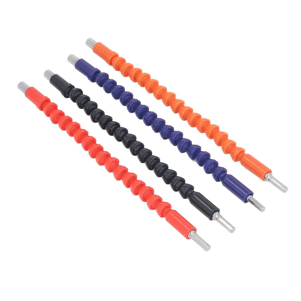 Bendable Screwdriver Soft Shafts 4-Piece Flexible Drill Bit Extensions 1.6 In/4 In Lengths For Electronic Drills 9084446214840