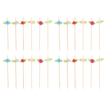 100Stk Rosenblüten Zahnstocher Dekorative Spieße Für Speisen Getränke