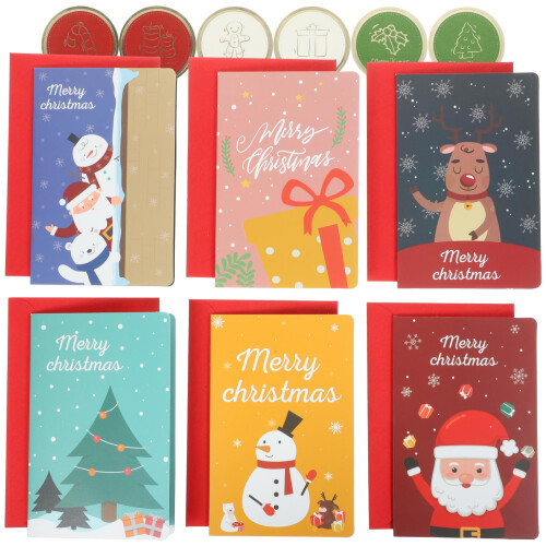 12 Sets 3D Kerstwenskaarten Met Grote Enveloppen 2