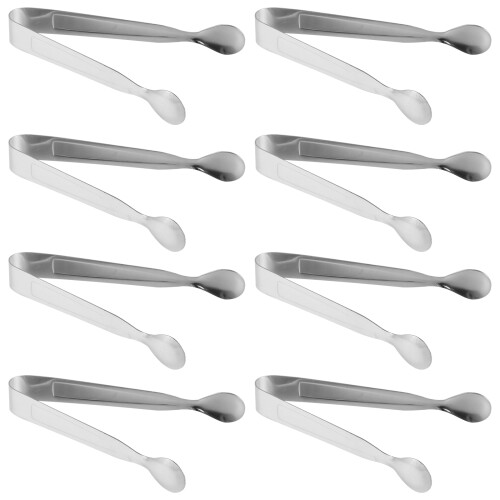 8 Unidades Pinças Aço Inoxidável Para 2