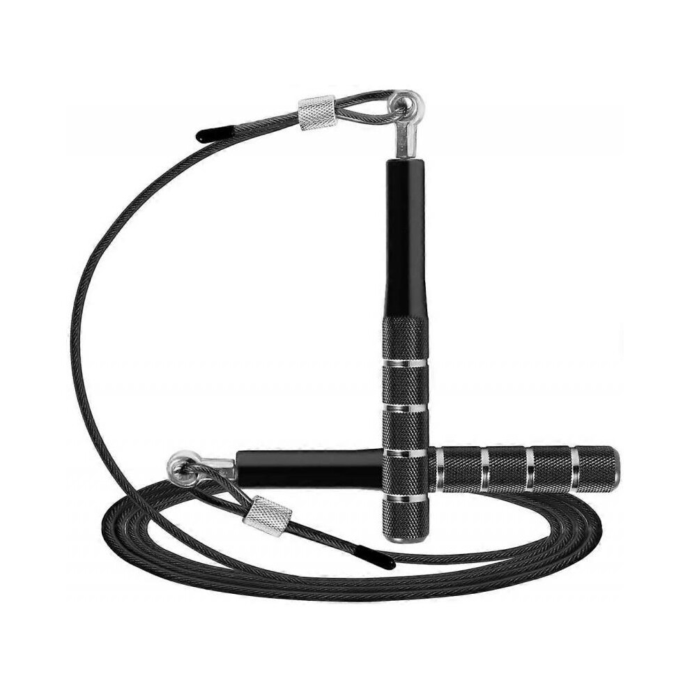 Jump Rope, Speed Jump Rope, for Training Fitness Exercise, Adjustable Adult Sports Jump Rope, Black