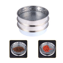 3Stk 20Cm Boden-Siebpfanne Edelstahl Boden-Sichtsieb Filter (Silber)
