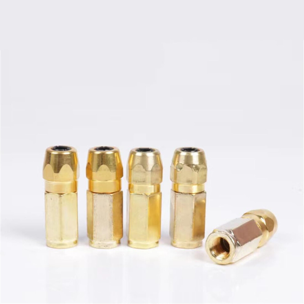 Explosion-Proof Grease Gun Nozzles, Sharp Tip And Flat Tip Butter Nozzle, Threaded Nozzle Irons, Golden Finish-image-OPC-PKVS9HT-NEW