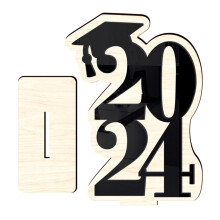 4Stk Graduate Tischdekoration 2024 Holz Abschlussjahr Tischschild