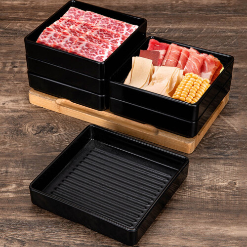 Creative Square Food Serving Plate For Barbecue 2