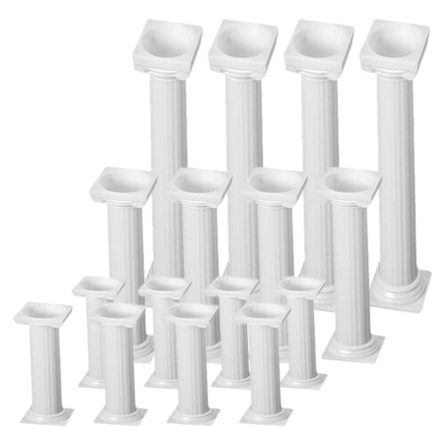 32 Pcs Roman Column Cake Stands With Stacking Rods And Pillars 2